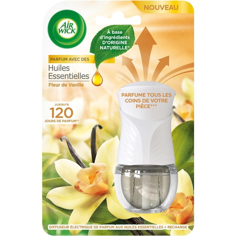 AIR WICK Diffuseur Electrique avec une Recharge Vanille Ingr¿dients d'Origine Naturelle