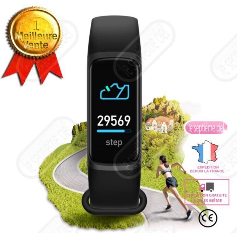 LSC? sport podom?tre bracelet fr?quence cardiaque pression art?rielle s?dentaire télécommande cam?ra silicone bracelet intelligent c