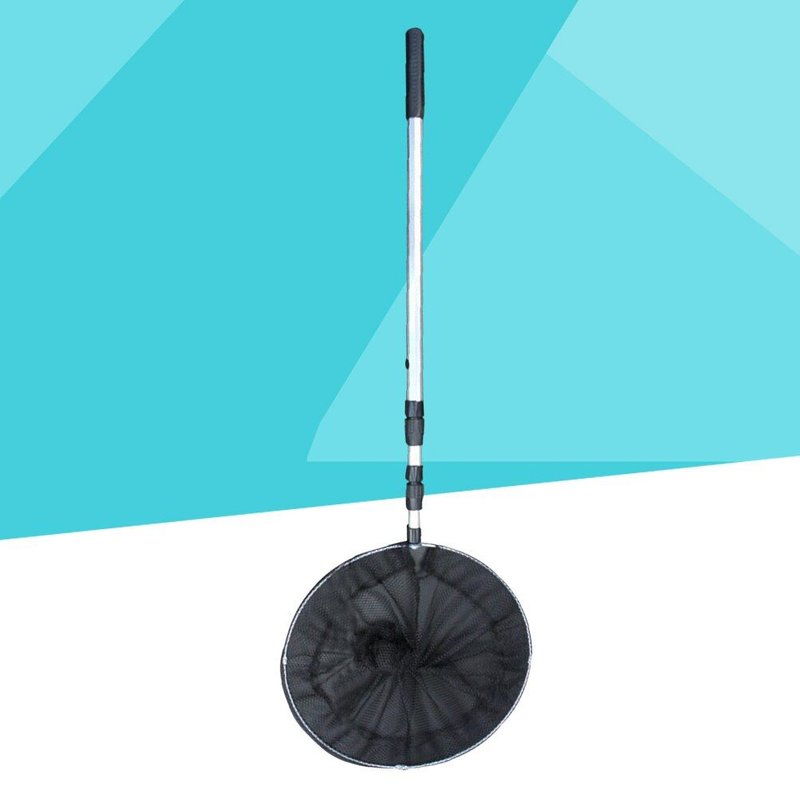 Filet D'atterrissage De Pêche Avec Poteau Télescopique Poignée Filet De Pêche D'eau Douce Pour Enfants Hommes 1. 5m