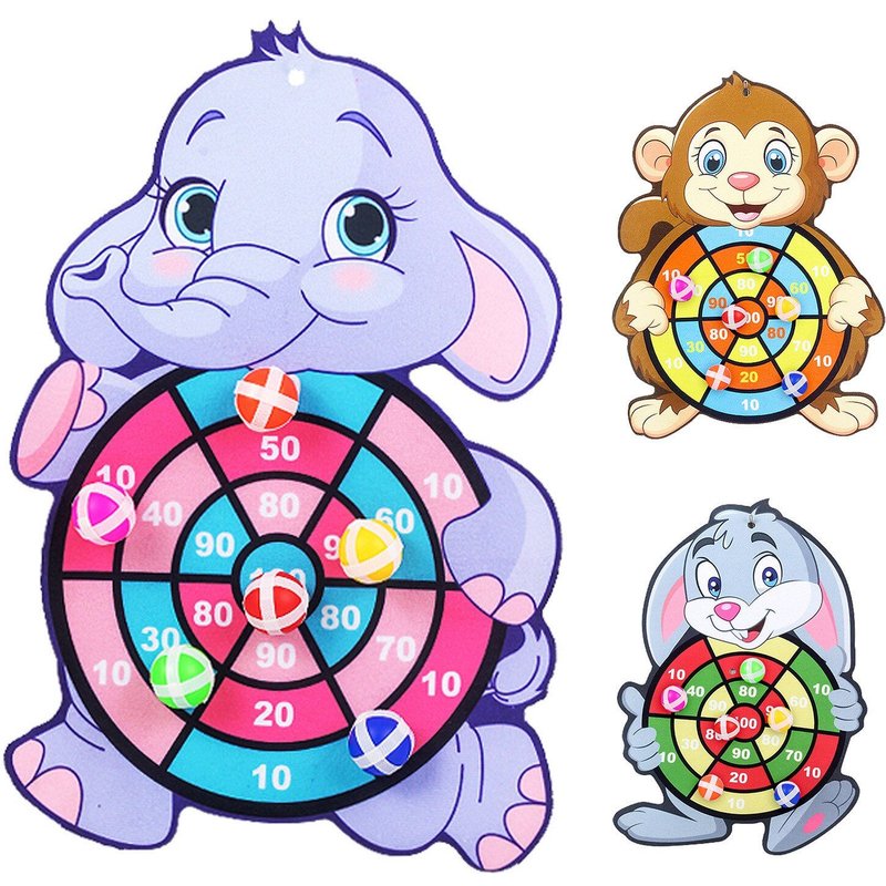 Jeu de fléchettes pour enfants, jeu éducatif, classique, sûr, cible d'animaux de dessin animé, balle collante
