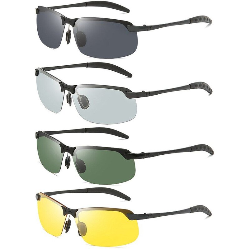 Lunettes De Soleil Photochromiques Pour Hommes, Classiques, Polarisées, Caméléon, Vision De Jour Et De Nuit, Pour La Conduite