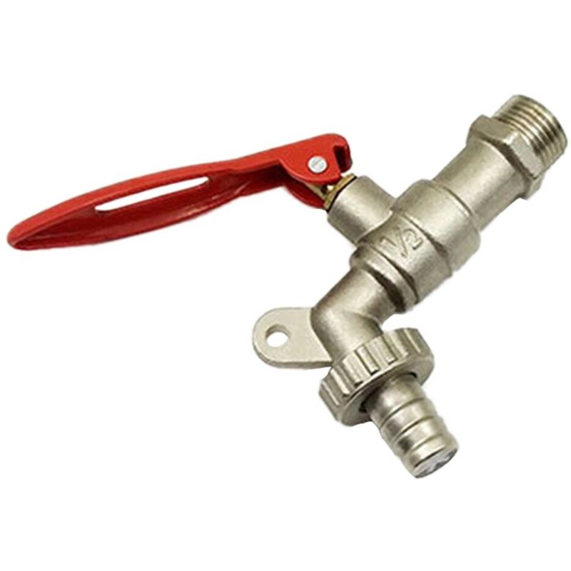 Tuyau Bibb Verrouillable Dn15 En Laiton, Filetage Mâle, Robinet De Machine À Laver, Tuyau D'arrosage, 1/2 Pouces