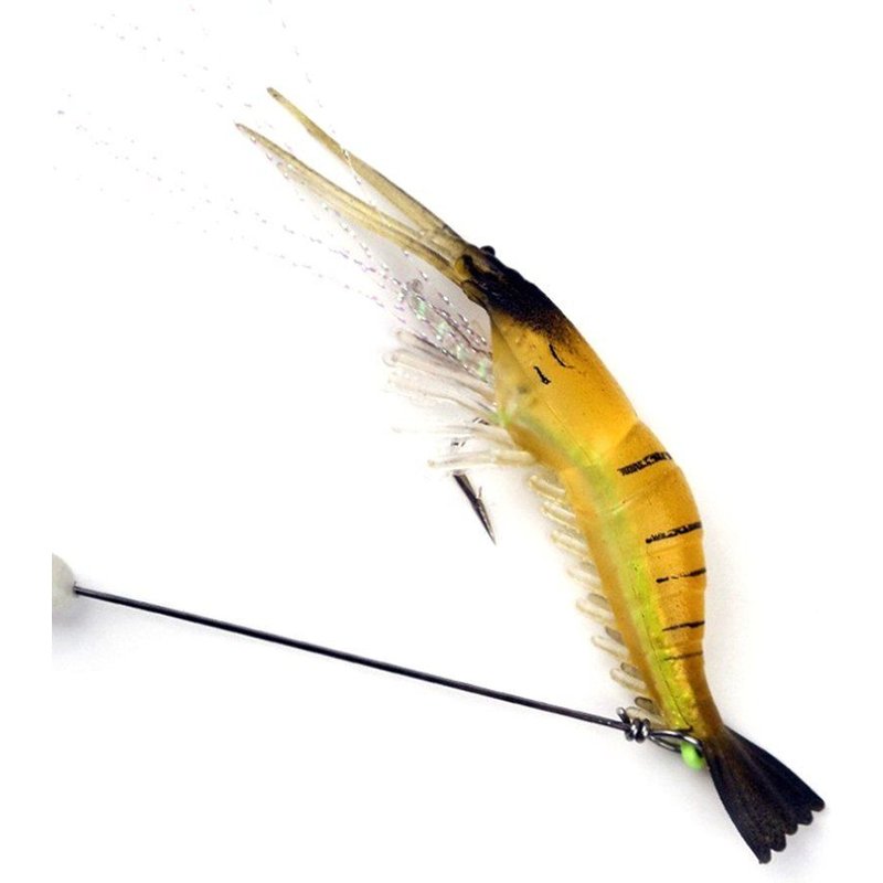 Appât Souple En Forme De Crevette, Imitation De Perles Lumineuses, Appât Artificiel En Forme De Crevette