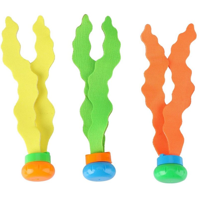 Jouets De Natation Pour Enfants, 3 Pièces, Natation, Plongée, Algues, Entraînement À La Natation, Jouets D'eau De Bain En Forme De Mauvaises Herbes, Jouets De Sports Aquatiques