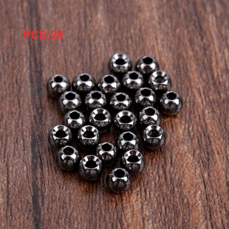 Lot De 25 Perles En Tungstène Pour Attacher Des Mouches, Accessoire Pour Attacher Des Mouches À Fente, Matériel Pour Attacher Des Mouches, 2/2.4/2.8/3.3/3.8/4.6mm