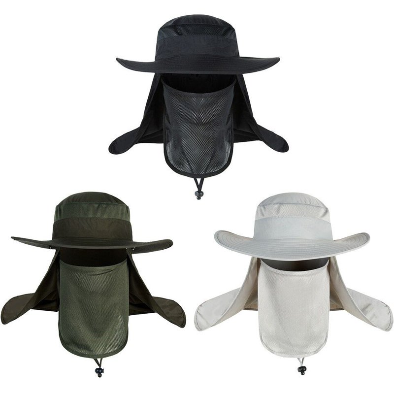 Chapeau De PĂȘcheur De Protection Uv, Pare-Soleil Coupe-Vent, Casquette, Pare-Soleil Respirant Ă Grand Bord, Solide, DĂ©contractĂ©, Camping, RandonnĂ©e