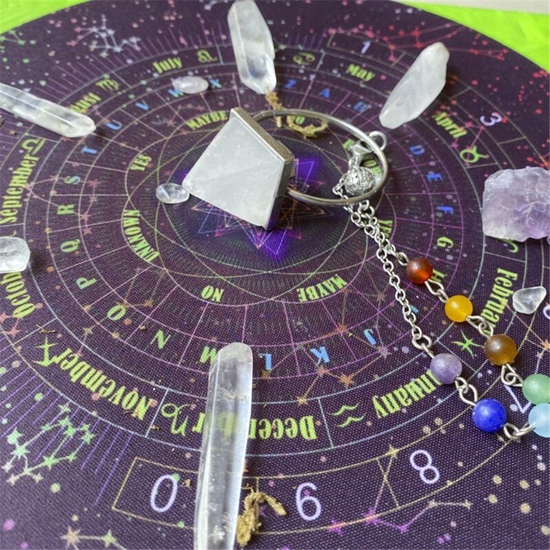 Nappe De Table De Divination, Pendule Rond, Tarots De Cartes, Runes, Autel, Constellation, Jeu De Société, Tapis En Caoutchouc
