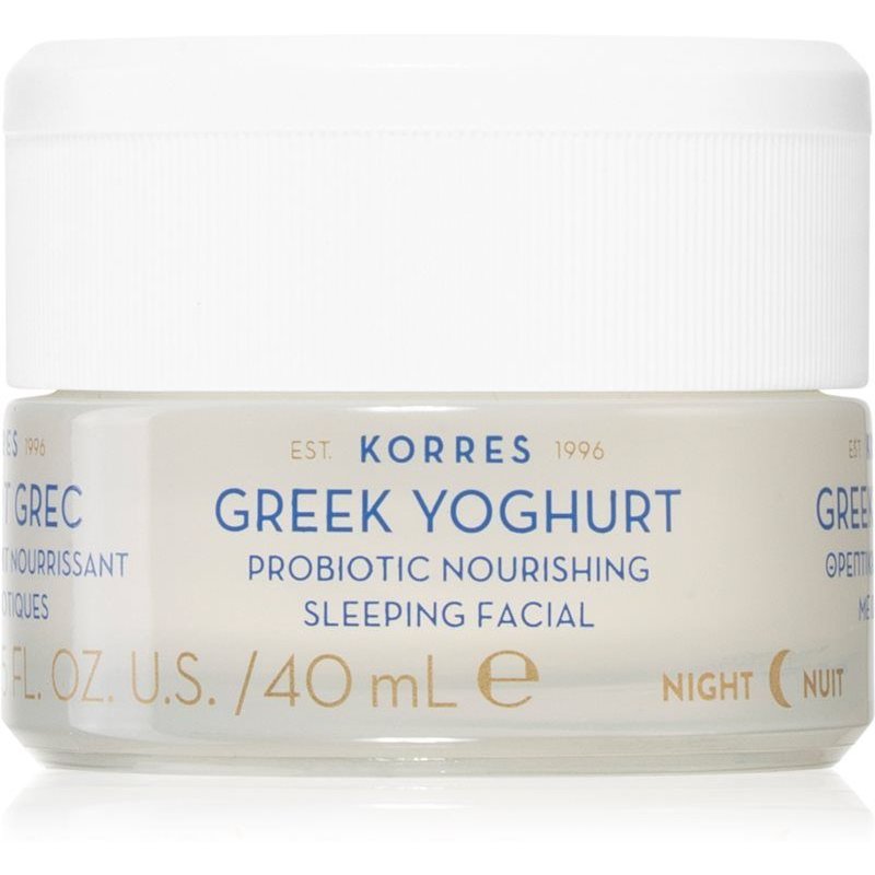 Korres Greek Yoghurt Crème De Nuit Nourrissante Aux Probiotiques 40 Ml