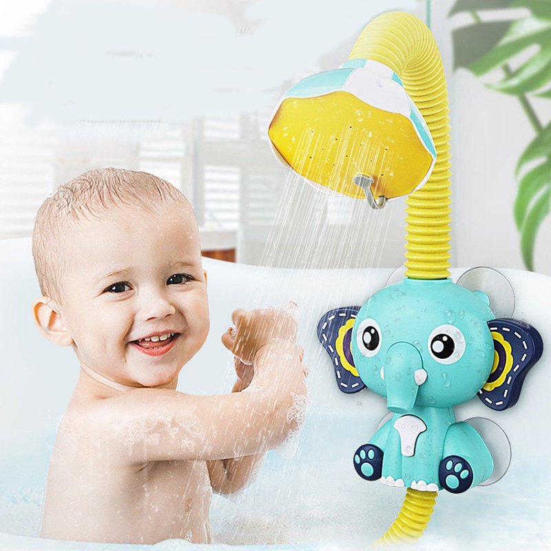 Jouet De Bain Éléphant Mignon - Pompe À Eau Automatique Électrique Avec Douche À Main Jouets De Baignoire À Saupoudrer Pour Cadeaux Pour Tout-Petits