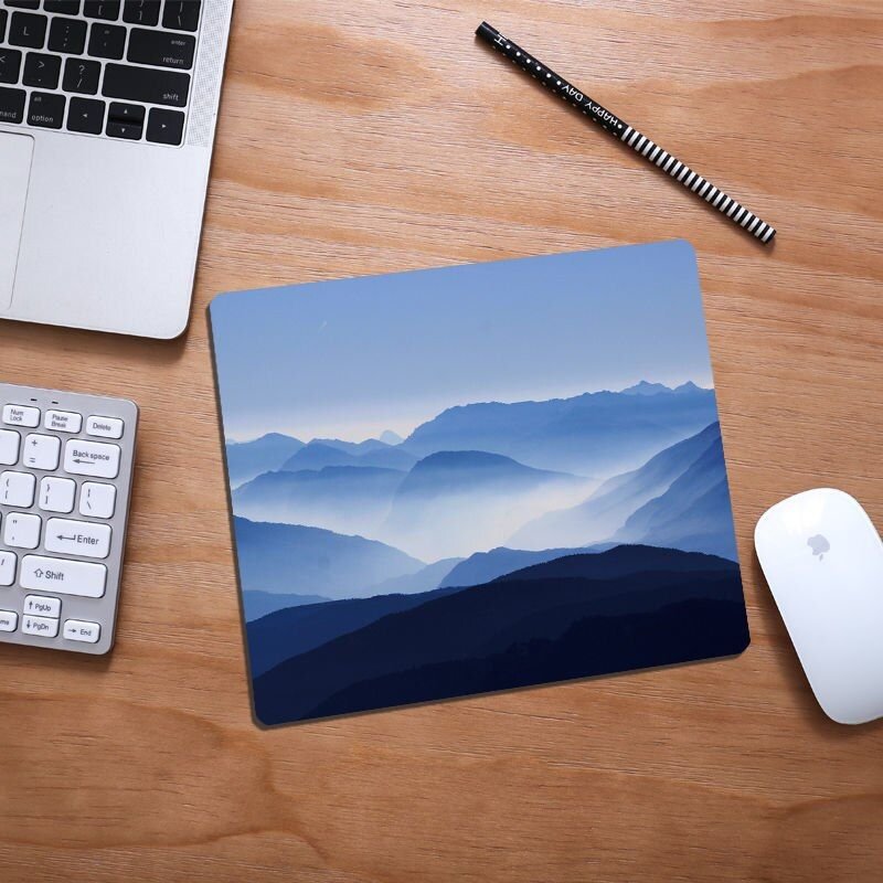 Tapis de souris peinture paysage mignon, antidérapant, pour étudiants, ordinateur portable, Protection clavier de bureau, Table, Mat200 x 240x3