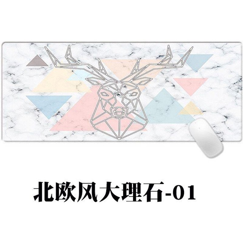 Tapis de bureau en marbre Kawaii, joli tapis de souris de Style nordique, grand accessoire de bureau pour Gamer Ă la maison