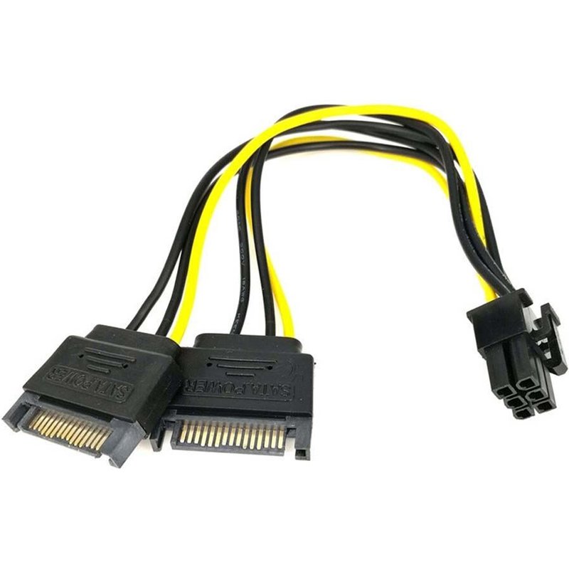 Adaptateur SATA 15-8 broches pour carte graphique, câble d'alimentation, cordon d'alimentation