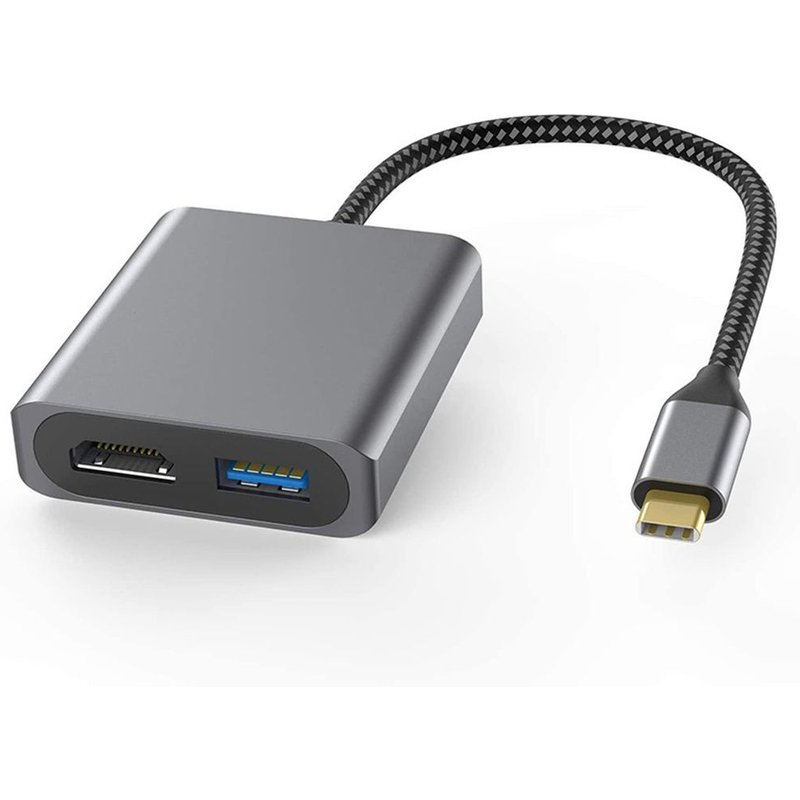 Station d'accueil pour ordinateur portable, écran de moniteur, adaptateur de câble compatible USB 3.0 HUB, convertisseur Audio-vidéo de Type c vers HDMI