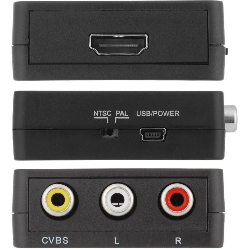 Adaptateur convertisseur Mini 1080P AV Scart, facile à utiliser, connecteur HDMI à 3 RCA CVBS