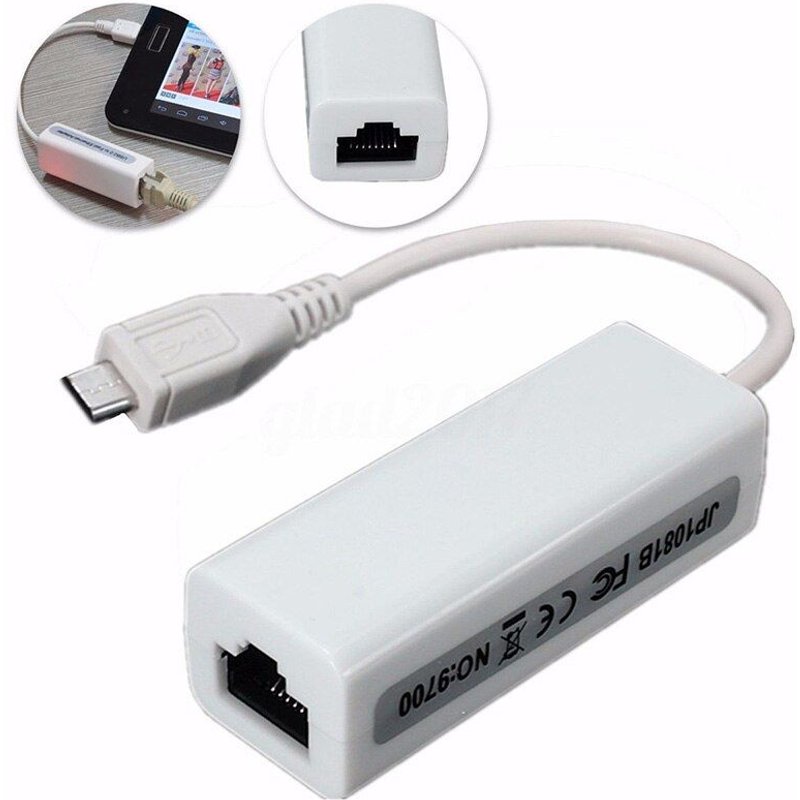 Adaptateur de convertisseur de câble Ethernet Micro USB 2.0 5P à RJ45, Lan, pour tablette PC EM88