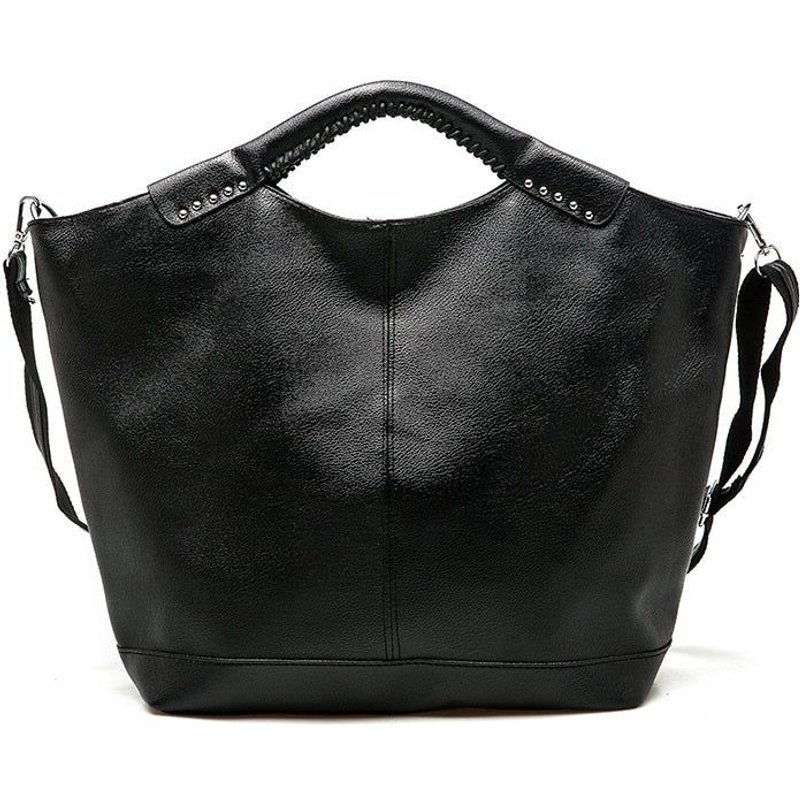 Casual Hobos Bag Rivet Large Capacity Women Totes Autumn and Winter PU Leather Shoulder