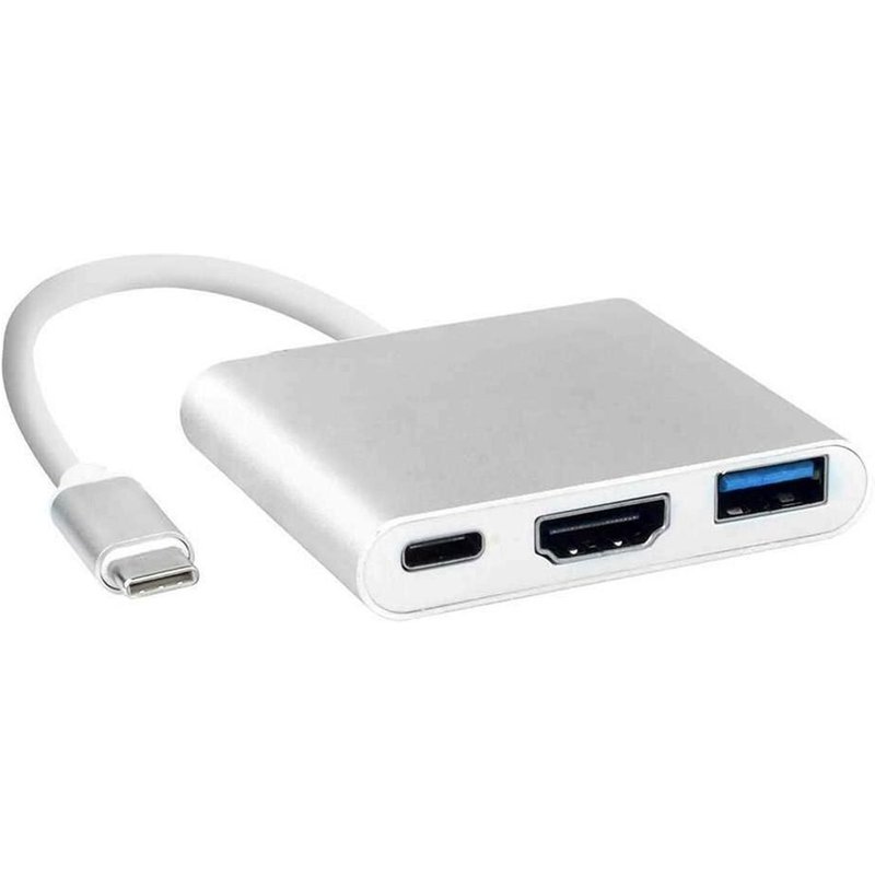 Câble adaptateur Hub 3 en 1 Portable type-c mâle vers USB-C USB 3.0 4K HDMI femelle, pour huawei Samsung ABS alliage d'aluminium