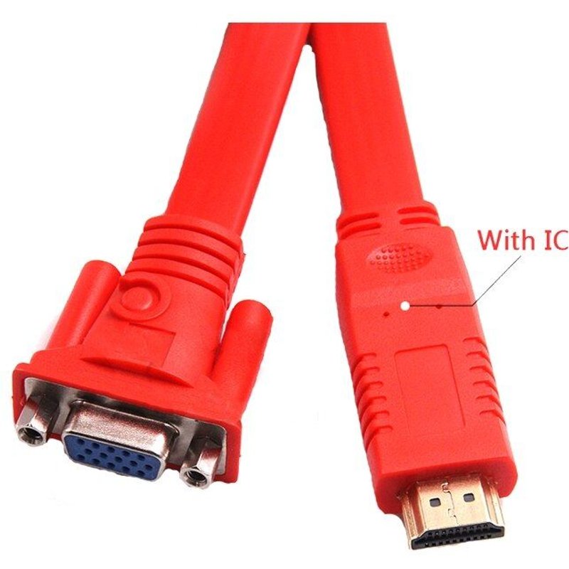 Câble adaptateur vidéo haute vitesse 101A, 1080P, compatible HDMI vers VGA, avec puce