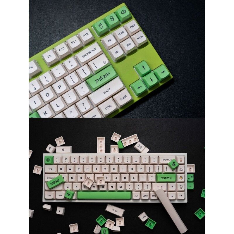 Ensemble complet de capuchons de touches, 135 touches, pour clavier mécanique, par Sublimation, couleur, PBT Durable, hauteur cerise, 101A