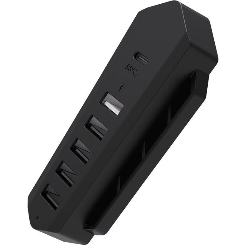 Hub USB pour PS5, adaptateur de répartiteur de chargeur d'extension à haute vitesse avec 4 USB + 1 Port de chargement USB + 1 Port type-c pour PS5 101A
