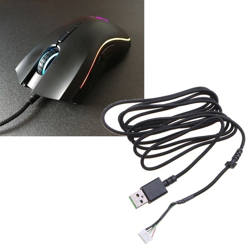 Câble USB de remplacement pour souris razer Mamba Elite, 1.8m, câble de données en PVC, pièce de rechange, accessoire de réparation 101A