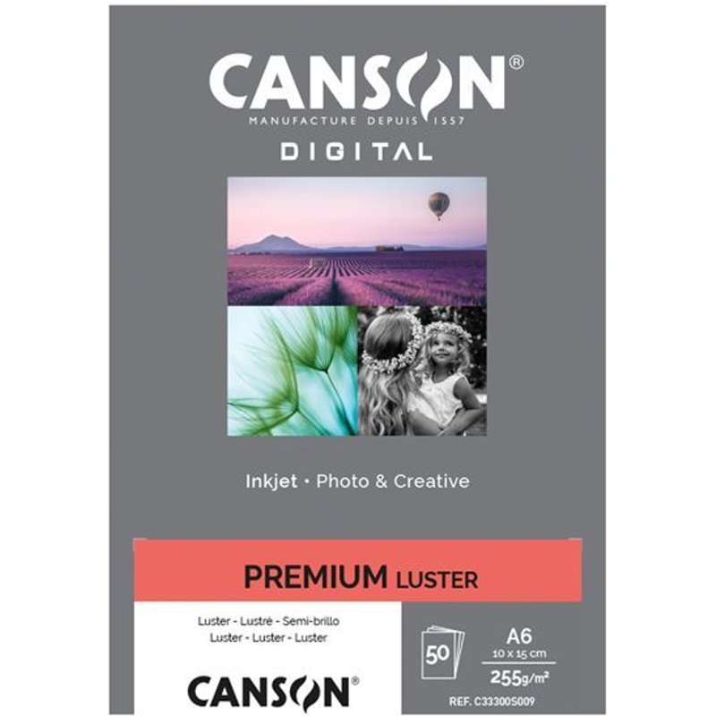 Papier photo CANSON Premium Lustre 10x15