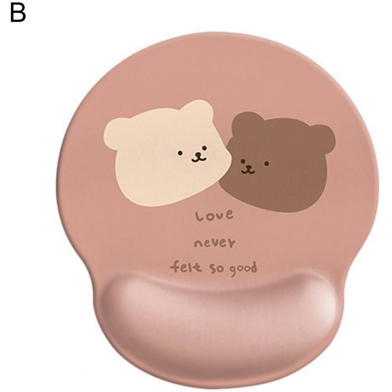 Tapis de souris pratique et ergonomique en caoutchouc, accessoire de bureau avec dessin animé d'ours