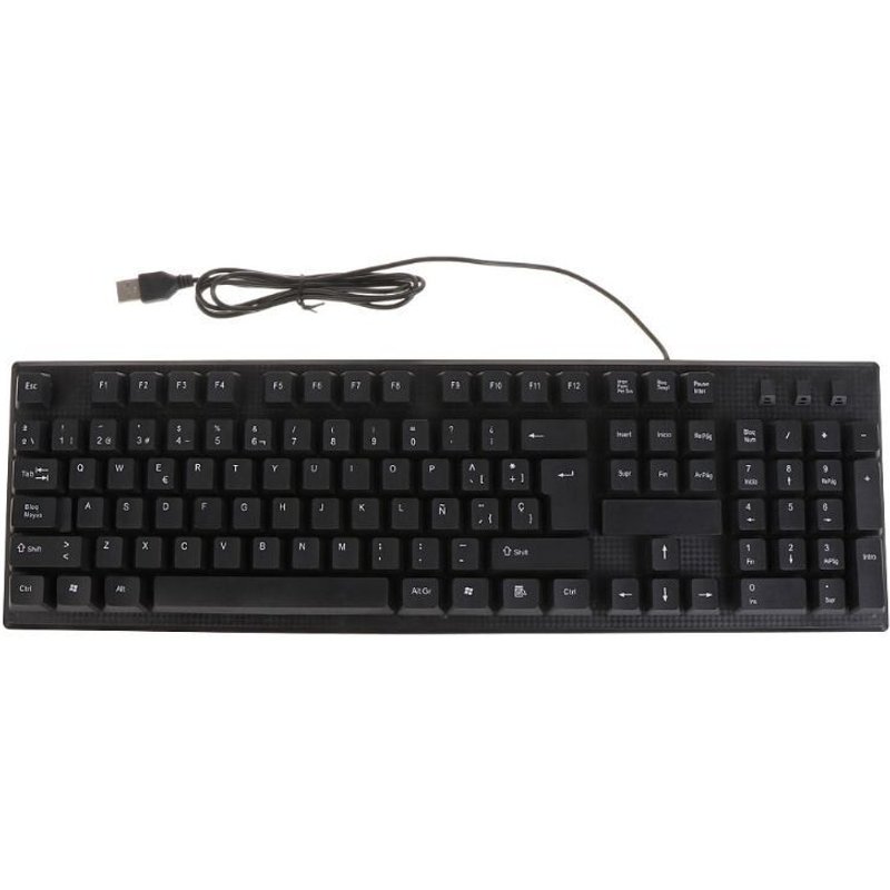 Clavier filaire USB silencieux, étanche, 104 touches, pour bureau, M17F