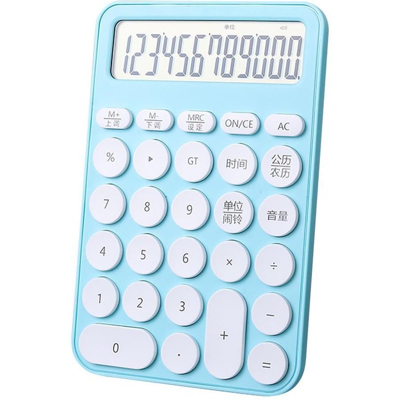 Calculatrice de bureau avec écran à 12 chiffres pour étudiant, calendrier vocal autonome, grand écran avec alarme, fournitures de bureau