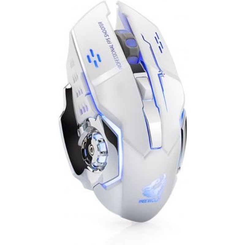 Souris de jeu mécanique sans fil 2.4GHz, Bluetooth, silencieuse et ergonomique, Rechargeable