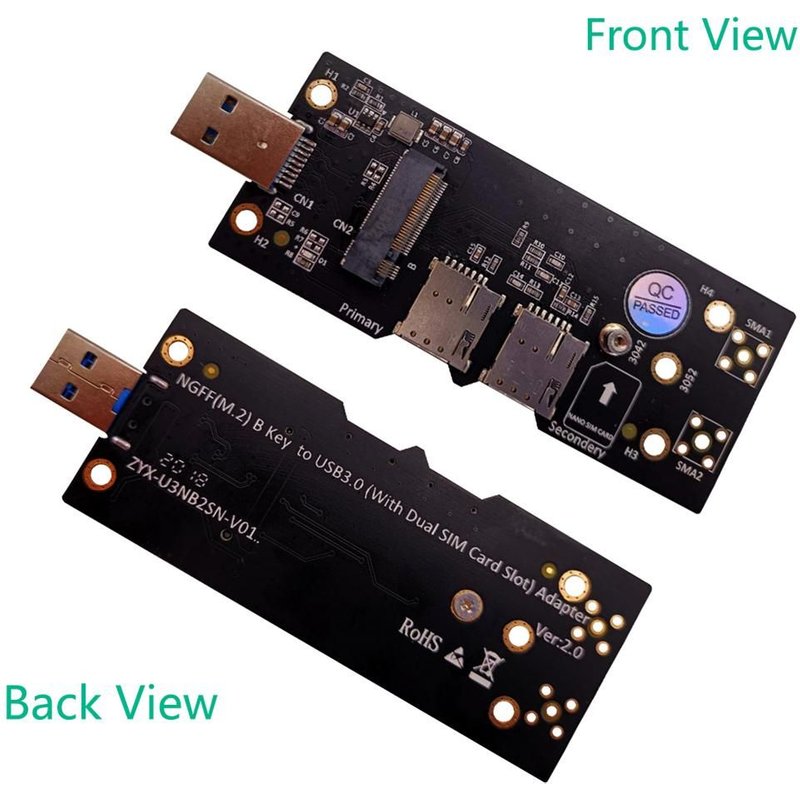 adaptateur M.2 vers USB 3.0, double emplacement pour carte NanoSIM, convertisseur pour Module 3G/4G/5G, fabrication soignée, accessoires d'ordinateur durables