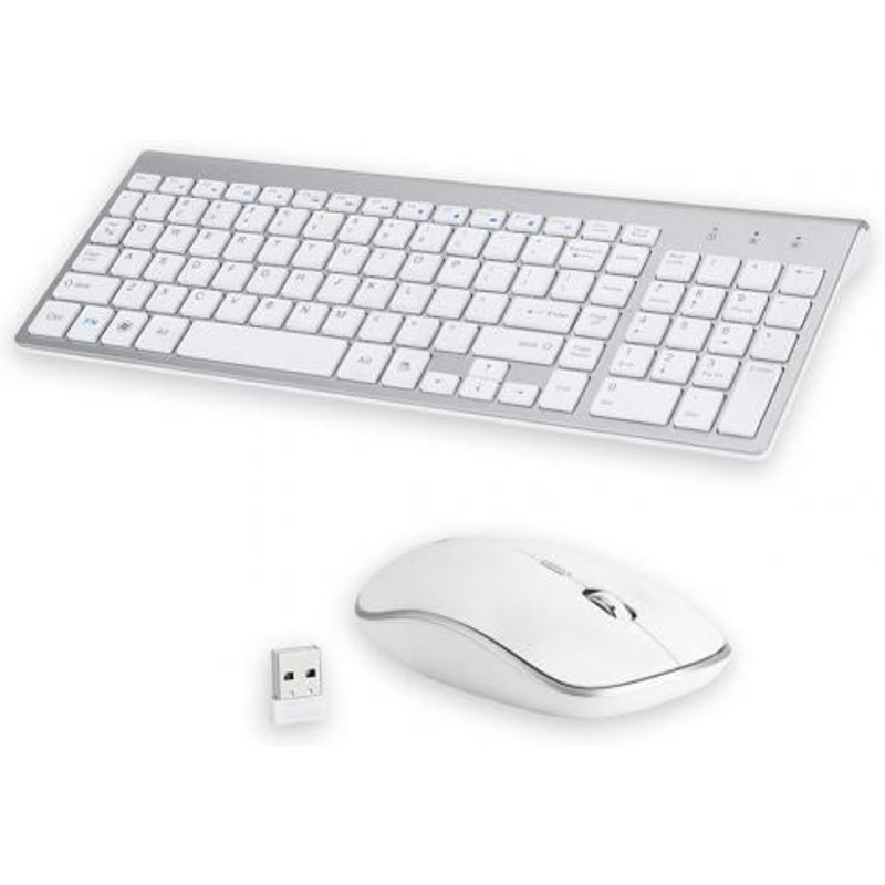 Ensemble clavier et souris sans fil 2.4 ghz, Ultra-mince et élégant, pour ordinateurs portables