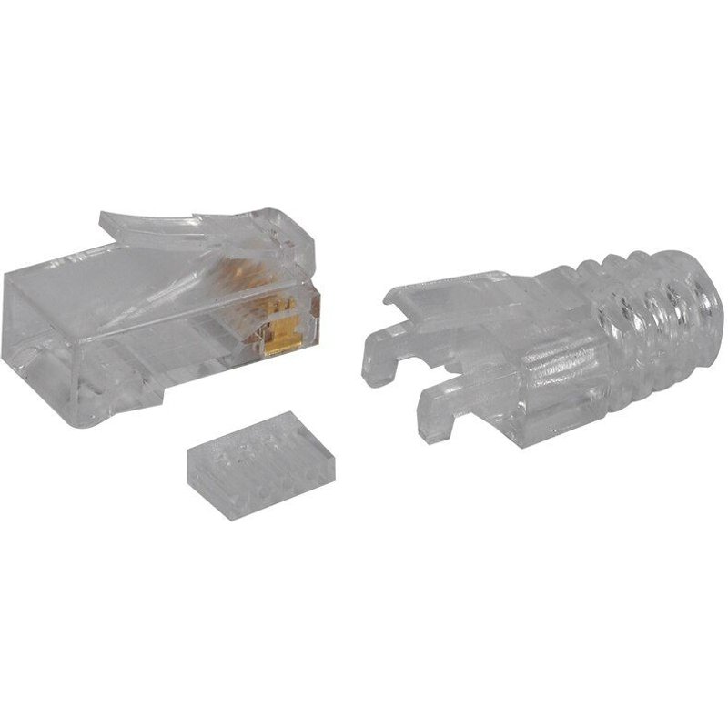 100Pcs Cat6 RJ45 Connecteur UTP Câble Prise Ethernet 8P8C Réseau CAT 6 Fiches Modulaires Avec 6.5Mm RJ45 Casquettes