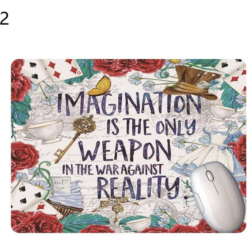 Tapis de souris de jeu léger, Compact, antidérapant, grande police artistique, lettres