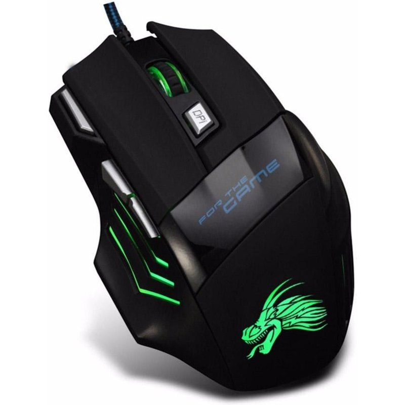 Souris optique de jeu ergonomique, rétroéclairée par LED à 7 boutons, 3200DPI, USB, pour PC, connectivité intelligente, pas besoin de coder