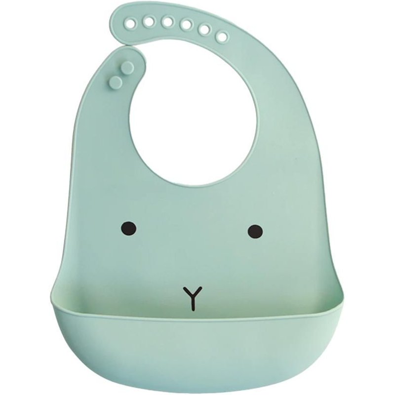 Bavoir En Silicone, Lapin - Vert