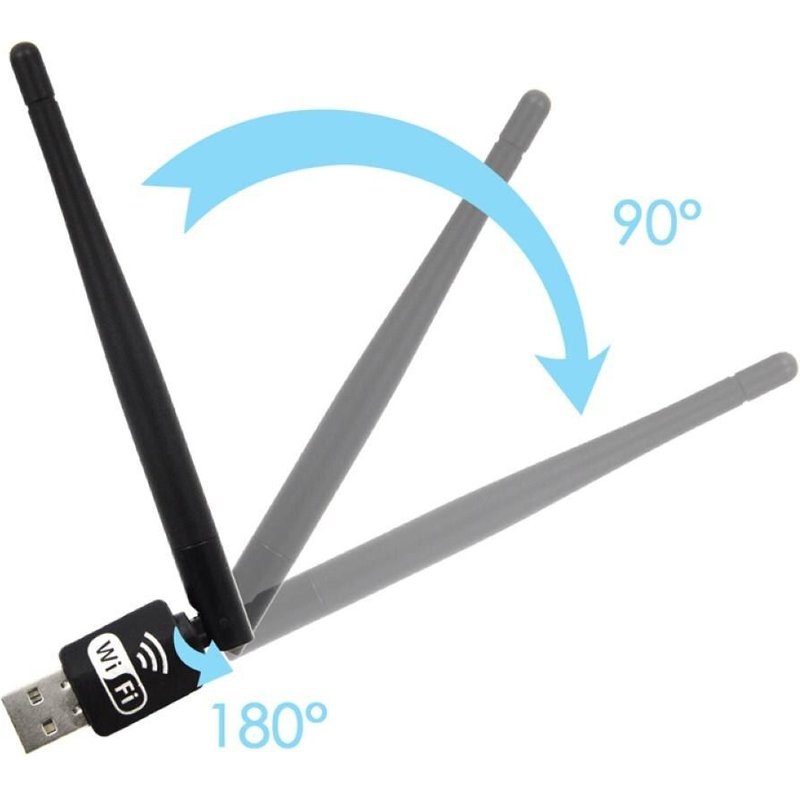 Adaptateur WiFi Dongle USB externe 150Mbps, carte réseau sans fil avec antenne, adapté aux ordinateurs portables et projecteurs