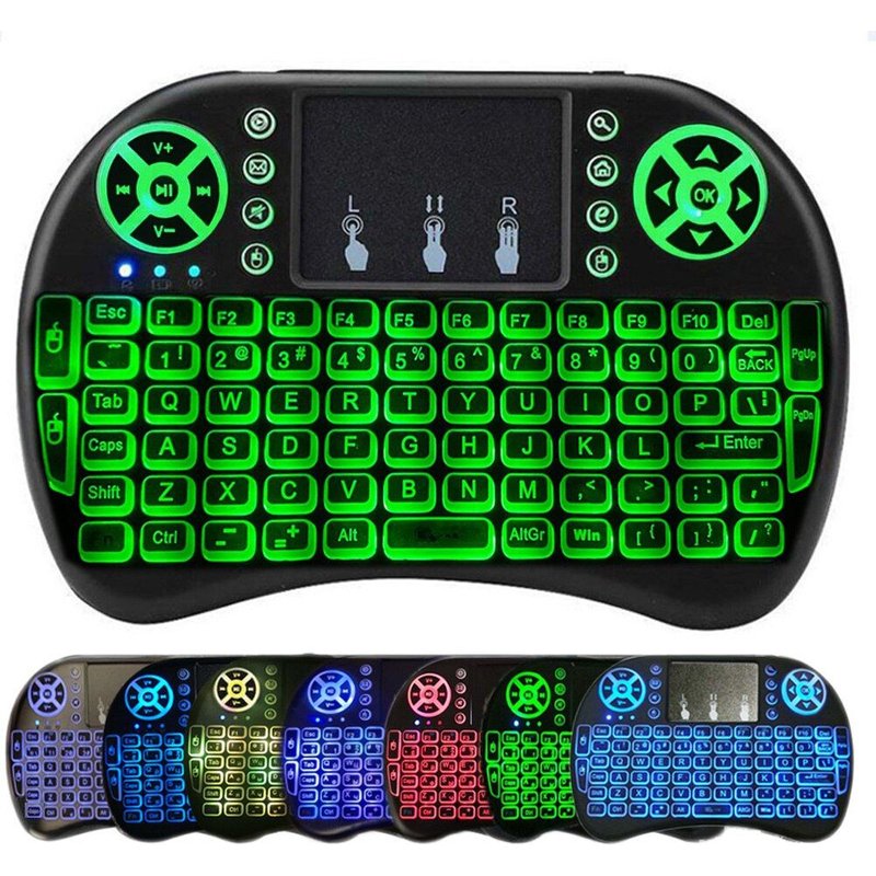 Pavé tactile français 2.4Ghz USB, pour boîtier TV Android, Mini clavier sans fil i8 rétroéclairé
