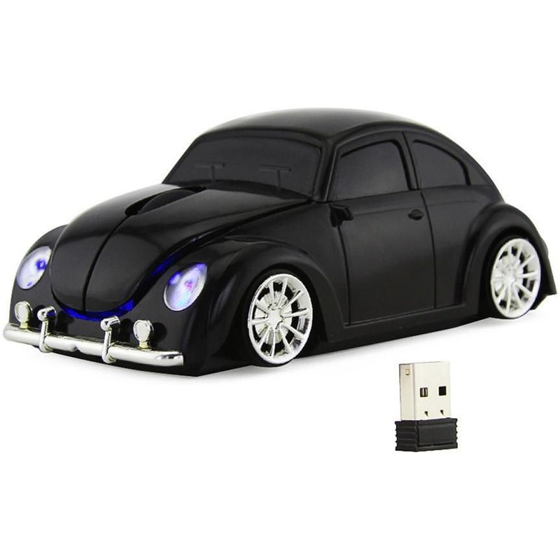 Mini souris optique sans fil 2.4Ghz, 1200DPI, en forme de voiture, USB, pour tablette, ordinateur portable