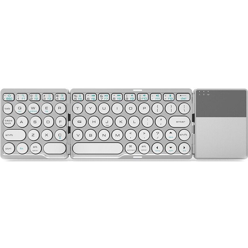 Clavier sans fil Bluetooth pliable, Rechargeable, avec pavé tactile, pour tablette, ordinateur portable, IOS, Android, Windows
