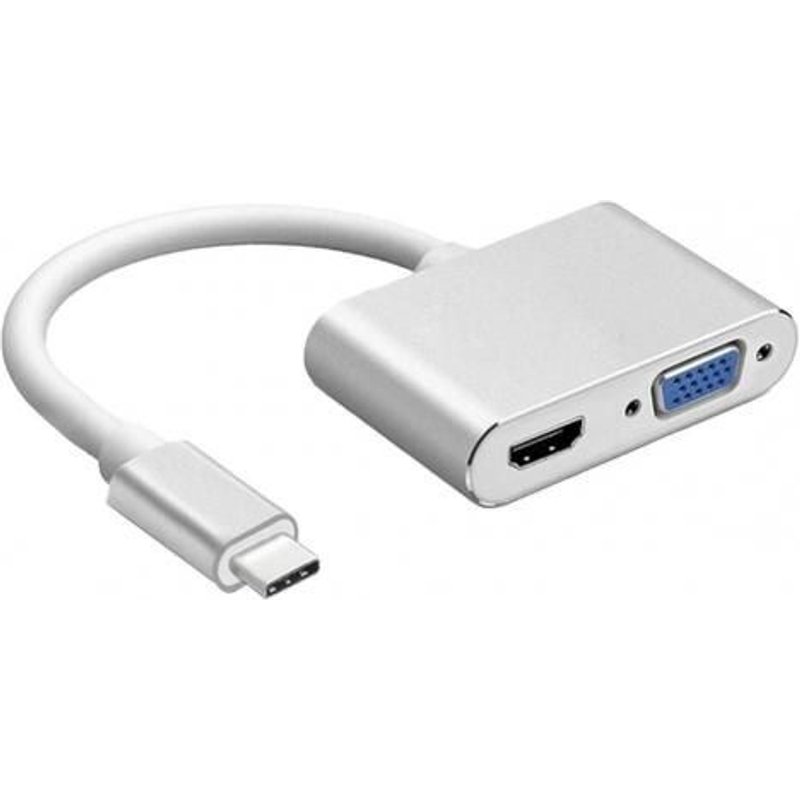 Adaptateur USB type-c vers VGA HDMI, convertisseur Portable 2 en 1, Station d'accueil pour ordinateur, nouveauté 2021