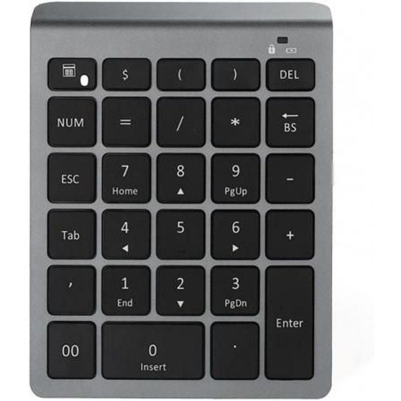 Clavier numérique sans fil 3.0, compatible avec Bluetooth, pour ordinateur portable, Windows, IOS, Android, 28 touches