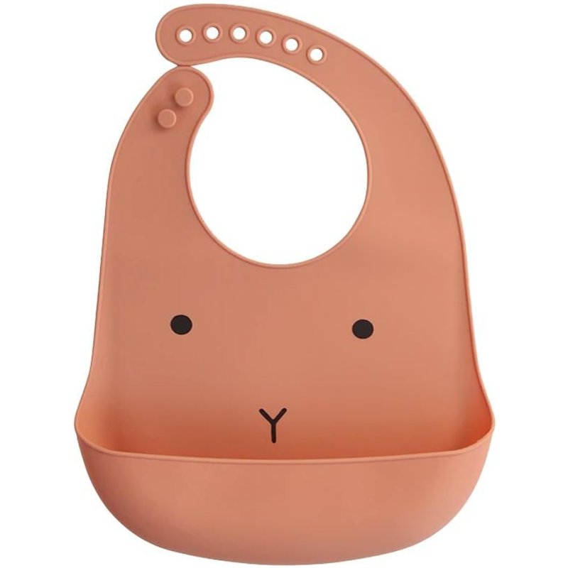 Bavoir En Silicone, Lapin - Orange