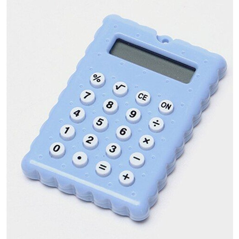 Petite calculatrice carrée couleur bonbon, pendentif porte-clés, créatif, pour l'école et le bureau, papeterie de Boutique