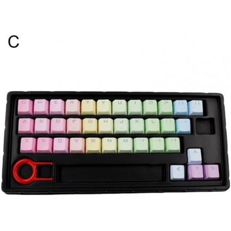 Capuchons de touches pour clavier mécanique, 37 touches, rétro-éclairage, dégradé de couleurs, en PBT, pour ordinateur portable