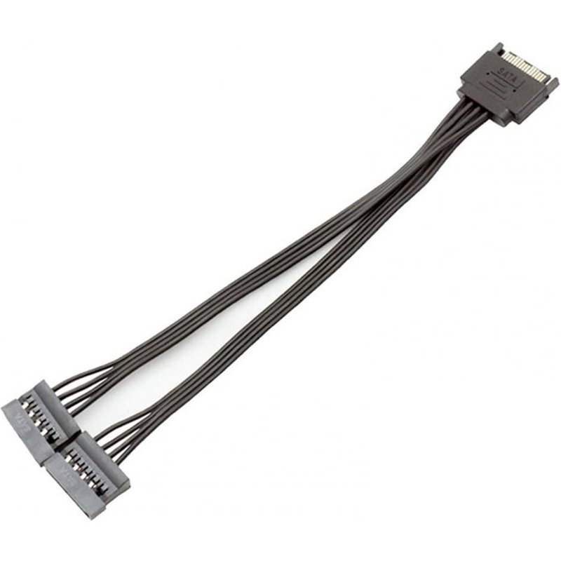 Transmission À grande Vitesse 1 à 2 15Pin SATA Mâle à 2 15Pin Alimentation Femelle Câble Cordon pour HDD