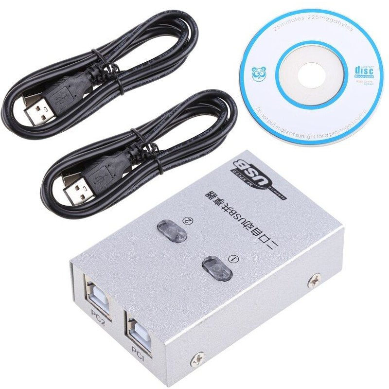 Dispositif de partage d'impression automatique sans clé USB, deux ordinateurs partagent 1 dispositif USB pour clavier souris imprimante à clé USB