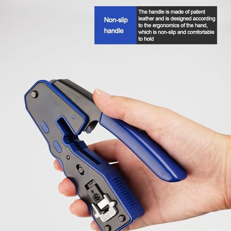 Pince à sertir de câble réseau RJ45, coupe-fil réseau Cat6 Cat5 Cat5e 8P8C connecteurs modulaires tout-en-un bricolage