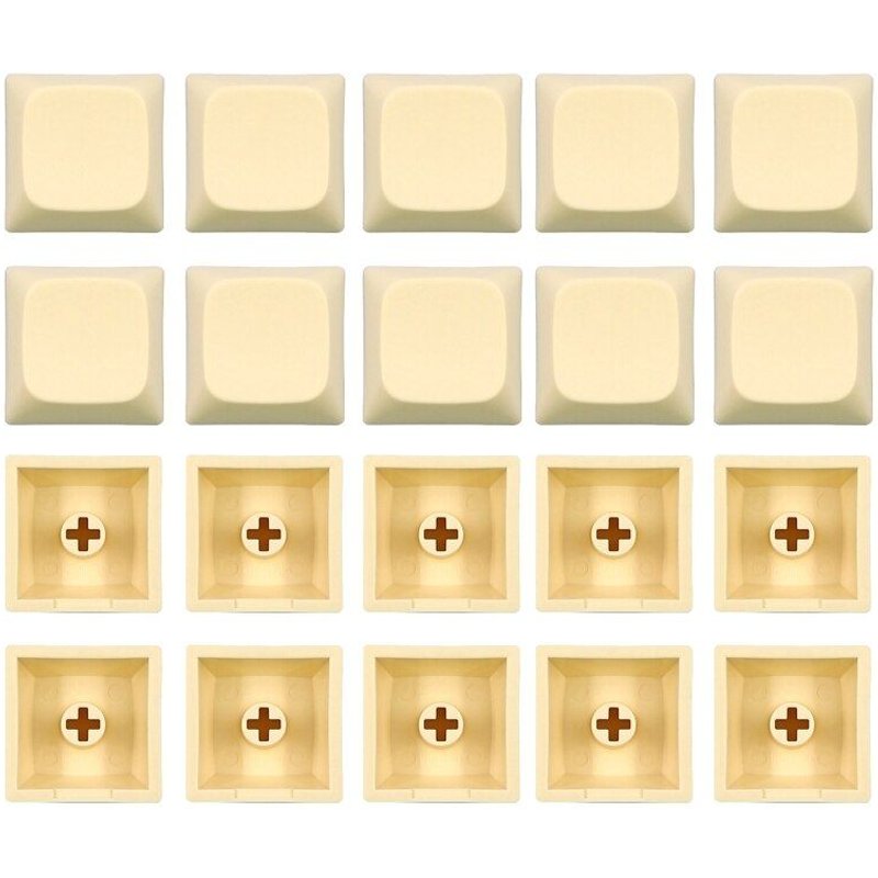 Capuchons de clavier en PBT vierge, Installation de clavier mécanique, profil 1U 1X XDA, sans impression, pour commutateurs MX, 20 pièces