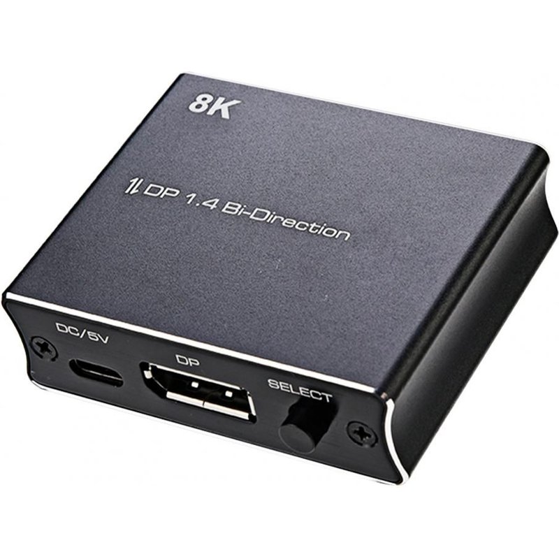 extracteur Audio bidirectionnel, 8K @ 30Hz 4K @ 120Hz DisplayPort 1.4 1x2x1, séparateur de commutateur KVM pour projecteur